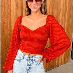 NWT rust top from Houston boutique Anjouils. Never worn!